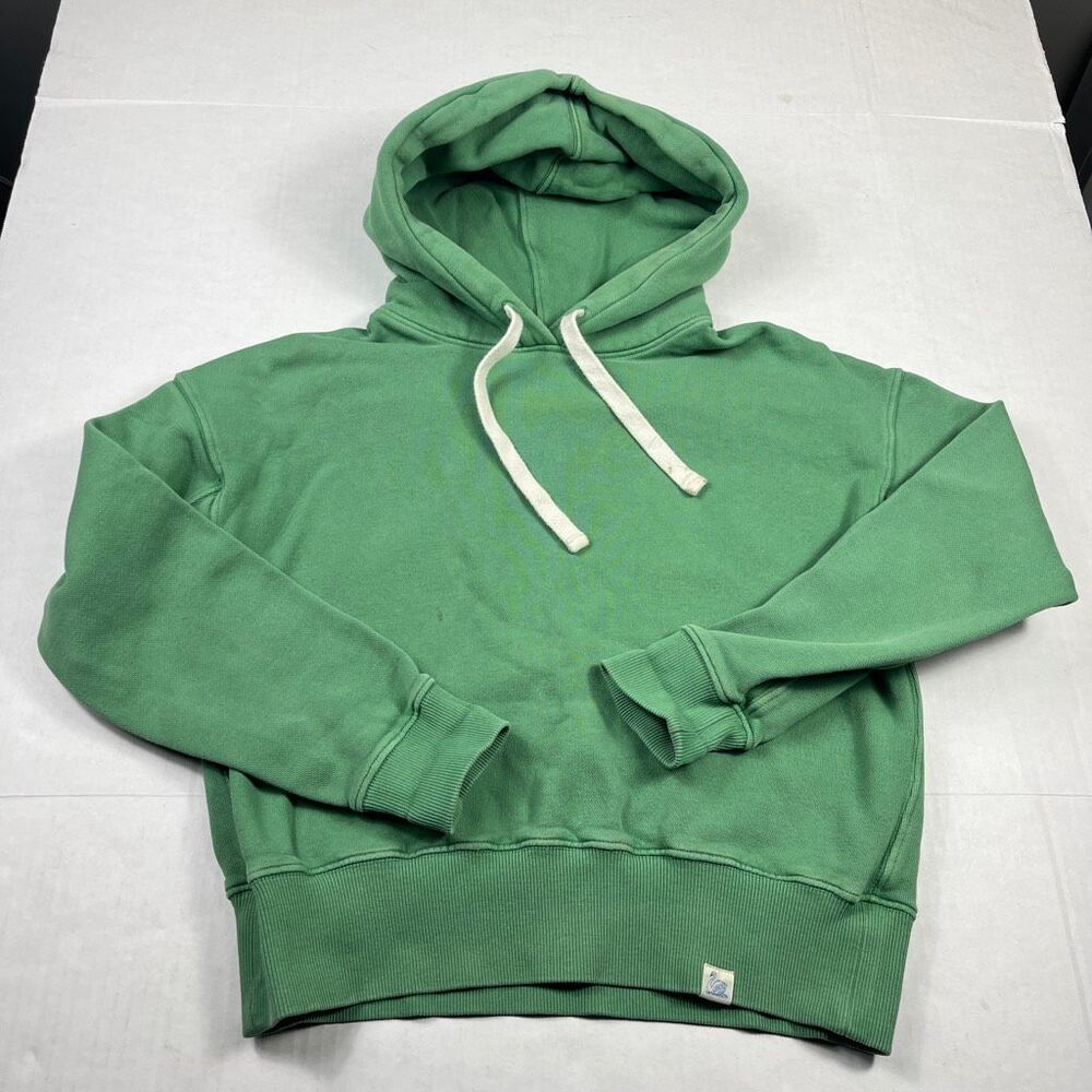 Merz Schwanen Womens Basic Hoodie Green Sporty Casual Comfort Pullover 4/S FLAW